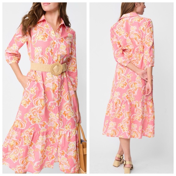 J. McLaughlin Foley Linen Dress in Trinidad Abstract - Picture 10 of 10